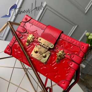 Louis Vuitton Bag Red Petite Malle M40273 18x12x4cm 